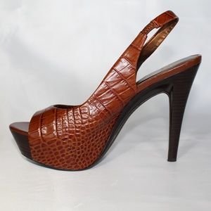 JESSICA SIMPSON, BROWN HEEL SHOES SIZE 7.5B